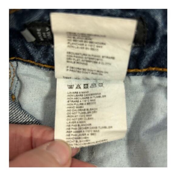 Dsquared2 Straight Leg Cropped Blue Denim Jeans Size 27 - Picture 11 of 13